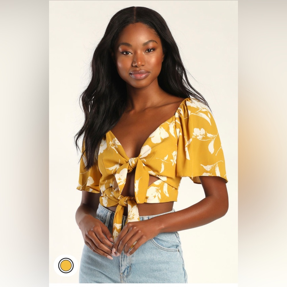 Lulus crop tie top